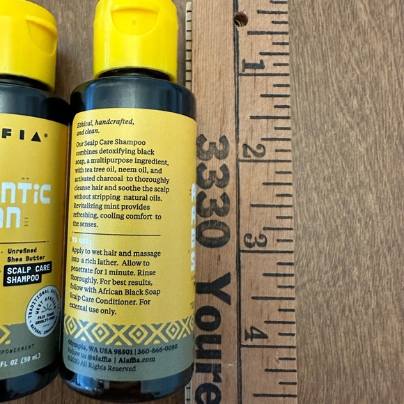 Alaffia Shampoo Travel Size 2oz African Black Soap Scalp Care Tea Tree Mint 7x - Picture 5 of 5